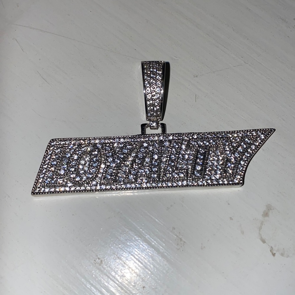 💎AAA CZ stones 14k white gold plated pendant💎